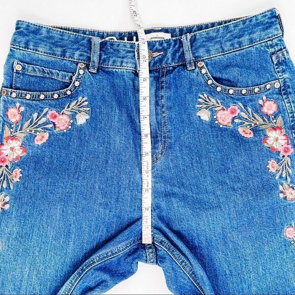 Kate Spade Embroidered Hi Rise Cropped Jeans - Picture 7 of 10